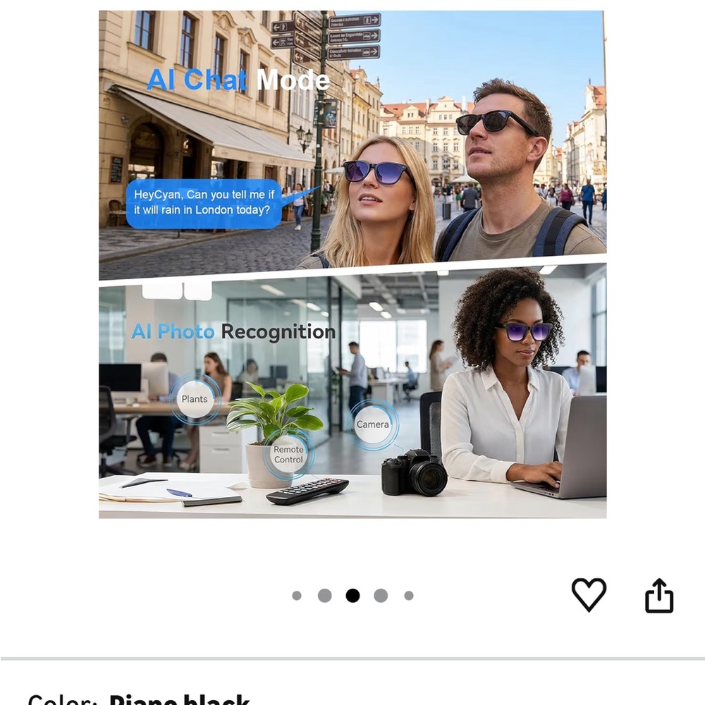Brand new ai Smart Camera Sunglasses with camera - Picture 3 of 11